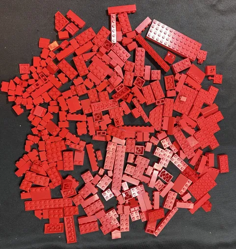Lego blocks 4 pounds Red White Yellow Green Blue Brown Tan Grey Black Mxd sizes