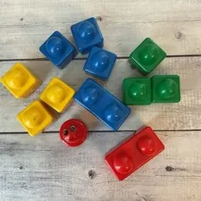Lego Primo Blocks Lot Of 12 Lady Bug Rattle Baby Toddler Assorted Colors