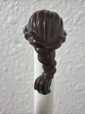 Lego Star Wars Hair Hair Female Ponytail Long French Braided  Dark Brown #H24