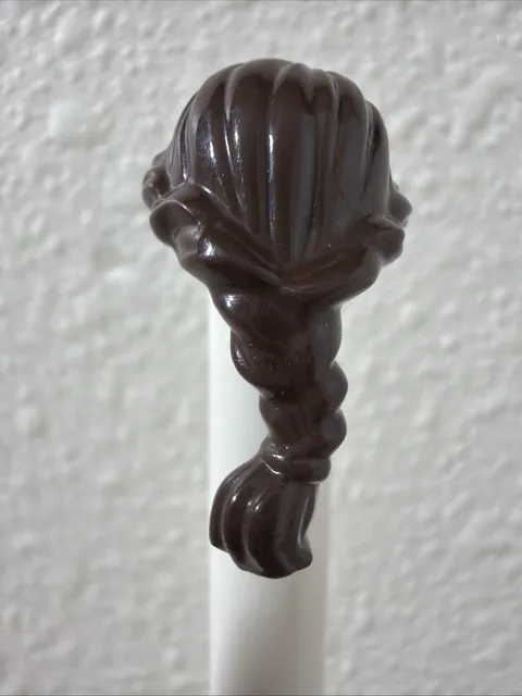 Lego Star Wars Hair Hair Female Ponytail Long French Braided  Dark Brown #H24