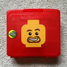 LEGO Red Project Case Portable Storage Box Removable Compartment Layer #498784