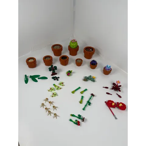 LEGO Flower Plants Brown Pots Multi 10329 Botanical Collection Incomplete As Is