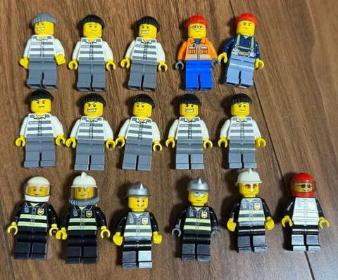LEGO Minifigure CITY firefighter worker Lot Set Bulk Sale