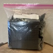 2 lbs LEGO Gray Bulk Lot Bricks Plates Pieces Parts Clean and Sanitized 16x16