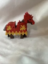 LEGO HORSE BARDING BLANKET ARMOR VTG Yellow Lions Pattern Knight Kingdom