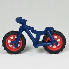 LEGO Dark Blue Heavy Mountain Bike Red Rims Bicycle Riding Cycle Transportation
