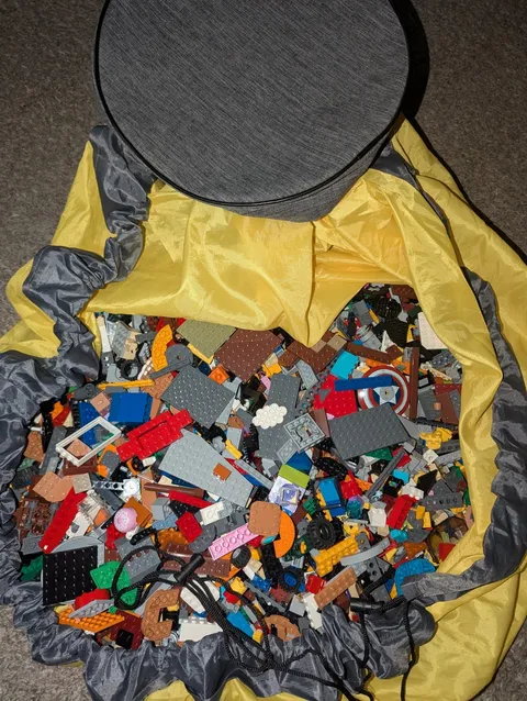 Huge Bulk Lot 13 Lbs LEGO Storage Bag Super Mario Minecraft Captain America Used