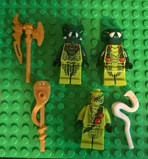 LEGO Ninjago Lizaru njo068 & Spitta njo0058 Minifigures! + Weapons