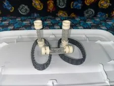 Classic Lego Rubber Tracks from Arctic Series. 6 Wheeled setup, Complete