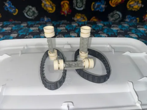 Classic Lego Rubber Tracks from Arctic Series. 6 Wheeled setup, Complete