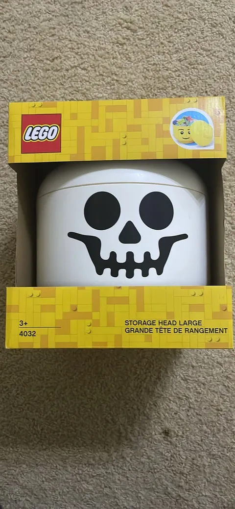 LEGO Skeleton Large Storage Head Container Halloween 4032 New