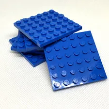 LEGO Parts - Blue Plate 6 x 6 - No 3958 - QTY 6