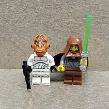 LEGO Lot of 2 Minifigures Star Wars Jedi Bob and Ackbar Trooper From Set 75388