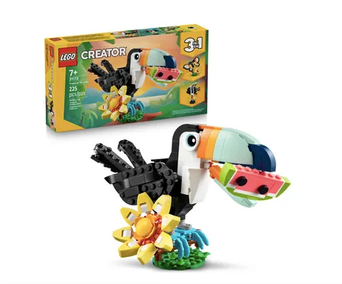 LEGO Creator 3-in-1 Wild Animals Tropical Toucan Building Toy Set 31173 Ages 7+