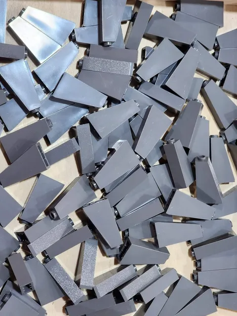 Lego 4460b Dark Bluish Gray Qty 108 NEW Slope 75 2 x 1 x 3 - Hollow Stud