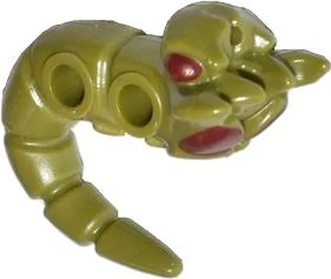 LEGO Olive Green Insectoid Body with Dark Red Eyes Pattern 13757pb01 Used Genuin