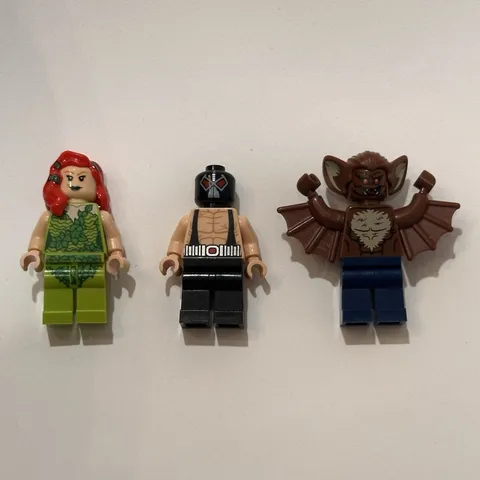 LEGO DC Minifigures Lot- Bane (sh0009) Poison Ivy (sh0010) & Man-Bat (sh0086)