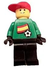 LEGO Minifigure Sports Soccer Football Player Team Spain Green Jersey