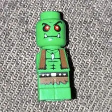 LEGO Green Monster Minifigure Body w/ Printed Face & Torso, No Arms/Hands