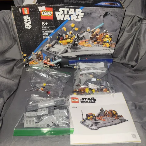 Lego Star Wars 75334 Obi-Wan Kenobi vs Darth Vader 408 Pieces Retired 