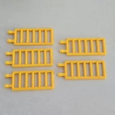 LEGO Yellow Bars Fence 7 x 3 with Double Clips (6020) - 5 Pieces Ladder