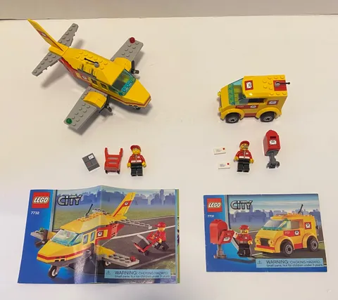 Lego 7731 Mail Van & 7732 Air Mail Complete with Instructions 2008