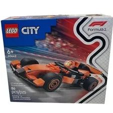 LEGO Kids Orange McLaren Formula 1 Race Car 60442 Building Set 86pc