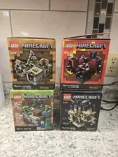 LEGO Minecraft Micro World Complete Collection Set 21102, 21105, 21106, 21107