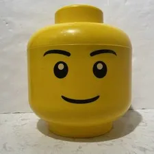 LEGO Male Head Stackable Storage Container Large 10” x 9.5” #4032
