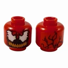 LEGO  Minifigure, Head Alien with Large White Eyes Carnage