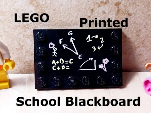 LEGO Blackboard Printed School College Math Learn Teen Tween Algebra Chemistry