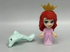 Lego Ariel Micro Doll Disney Princess Storybook Figure DP089 W/ Crown & Dolphin