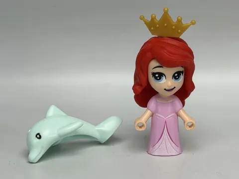 Lego Ariel Micro Doll Disney Princess Storybook Figure DP089 W/ Crown & Dolphin
