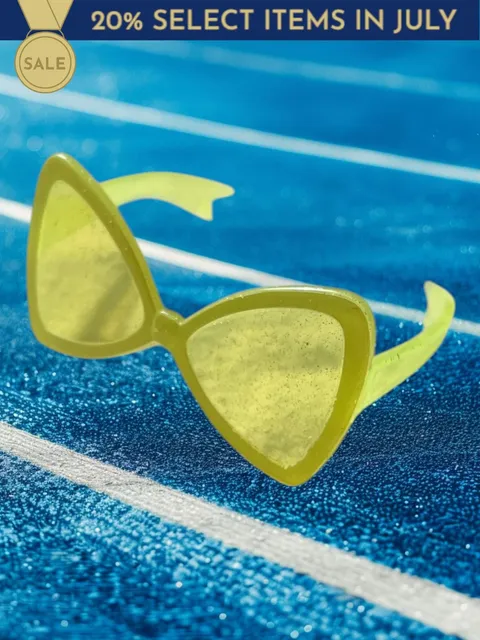 Barbie Doll oversized green yellow Glasses Sunglasses Shades Ken Clone Bratz