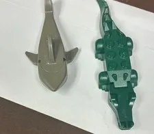 LEGO Shark & Crocodile Animal Figures Gray & Dark Green Plastic