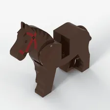 LEGO® Animal, Land: 4493c01pb01 - Brown - Used