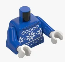 LEGO® Minifigure Torso Sweater Blue Fair Isle Pullover 6553526 76382 Christmas