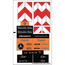 new LEGO Sticker Sheet #1 from Mercedes-Benz Unimog U 400 set 8110