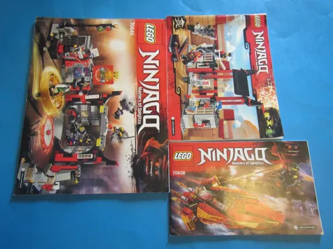 3 Lego Ninjago instruction manuals #70591 70638 70640