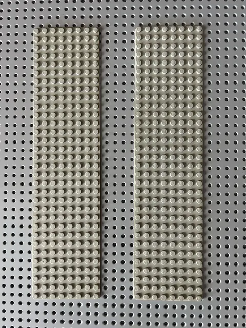 LEGO 4187 Light Gray BasePlate 8x32 Classic Town 6390 Gas Station Vintage 2x