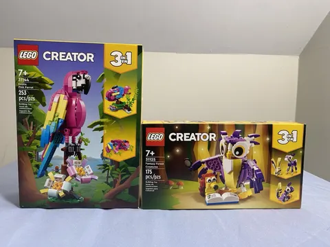 LEGO Creator Lot Of 2: Exotic Pink Parrot (31144) & Fantasy Forest  (31125)