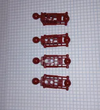 4 Lego 47297 Dark Red Bionicle Lower Leg Section Toa Metru type Genuine Retired