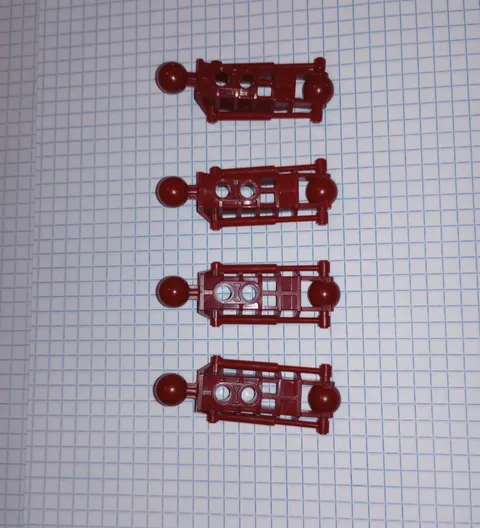 4 Lego 47297 Dark Red Bionicle Lower Leg Section Toa Metru type Genuine Retired
