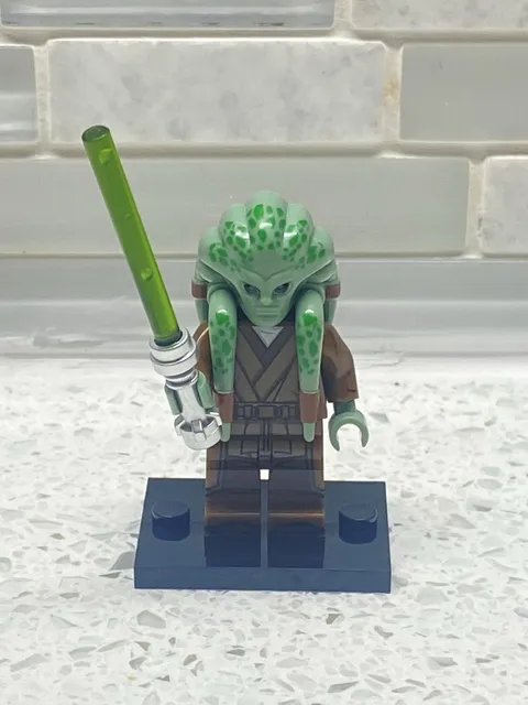 Custom Kit Fisto Jedi Master Clone Wars Minifigure - Star Wars