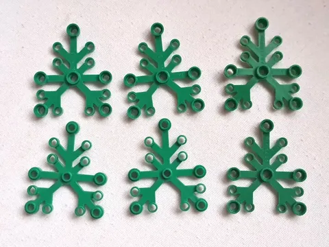 Lego 2417 Leaves, Plants, 6x5 Green 6 Pieces