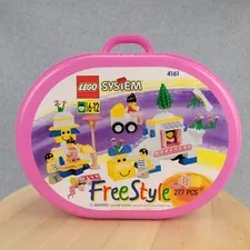 LEGO FreeStyle System Storage Case Kids OS Pink Vintage 1995 Oval Empty Box 4161
