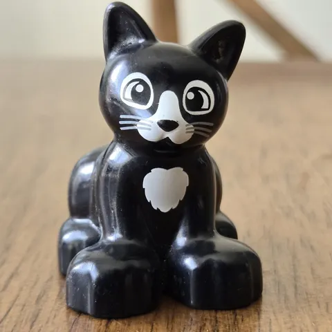 Lego Duplo Black Cat Figure Pet Animal Replacement Minifigure