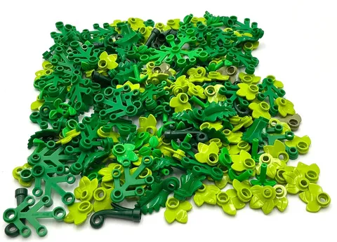 Lego New Assorted Mixed Green Lime Leaves Plants Parts