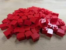 Lego x100 New Red Bricks Building Blocks 1 x 1 Parts # 3005