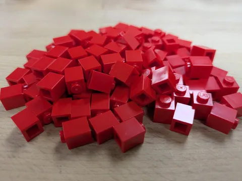 Lego x100 New Red Bricks Building Blocks 1 x 1 Parts # 3005